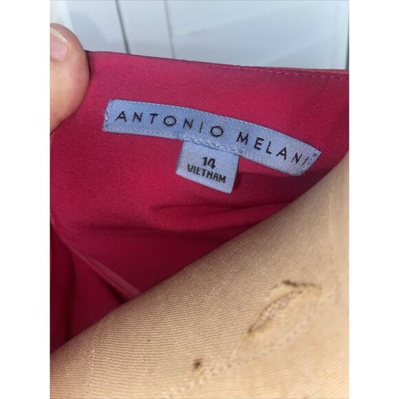 Antonio Melani Women's Pink Knee Sheath Dress Work Career Lined Sleeveless Sz 14 - Picture 8 of 9